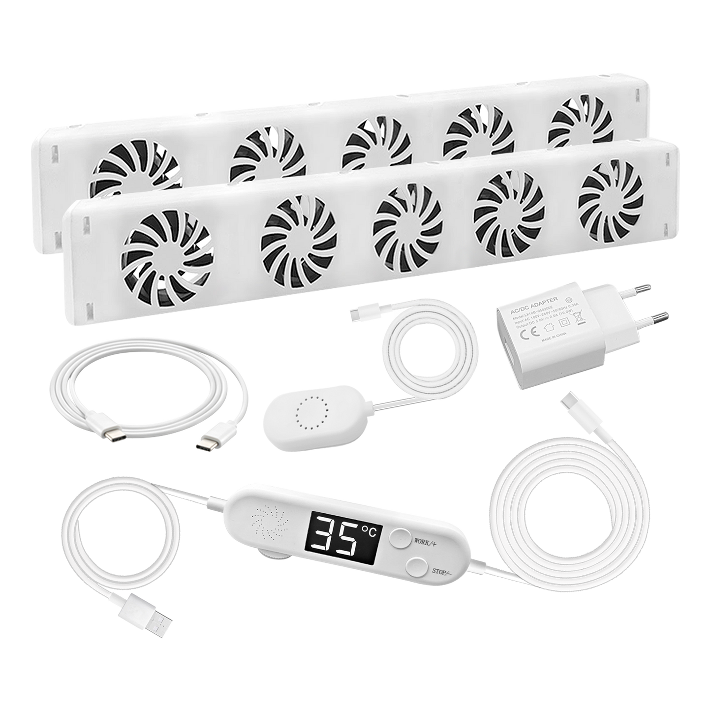 Elektrisk Elementfläkt 47cm 2-pack